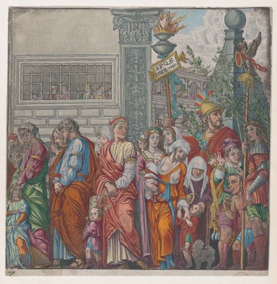 7. lap: körmenet, Julius Caesar diadala, 1599. alkotó: Bernardo Malpizzi