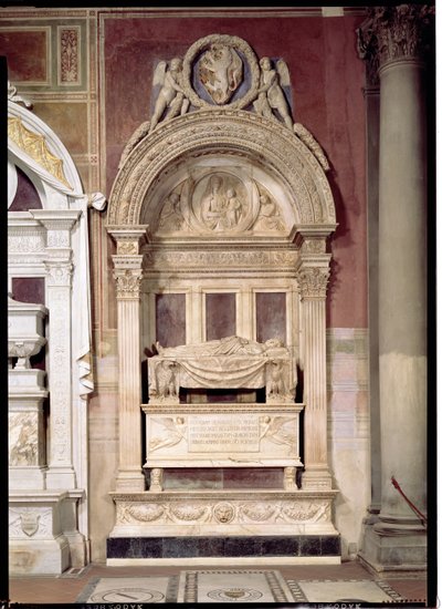 Leonardo Bruni (1369-144) sírja 1446-50 (márvány) alkotó: Bernardo Rossellino