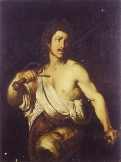 Dávid Góliát fejével, c. 1635 alkotó: Bernardo Strozzi