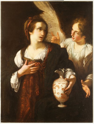 Hágár és az angyal, nem sokkal 1630 után (olaj, vászon) alkotó: Bernardo Strozzi
