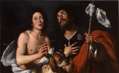 Szentek Roch és Sebastian. alkotó: Bernardo Strozzi