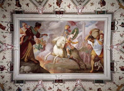 Marcus Curtius halála, Villa Centurione, Sampierdarena, 1613-1515 alkotó: Bernardo Strozzi