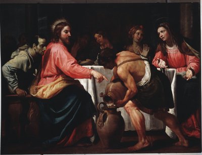 Az esküvő Kánában (olaj, vászon alkotó: Bernardo Strozzi