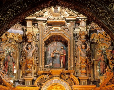 A San Francisco-i templom oltárképe, Quito, Pichincha, Ecuador alkotó: Bernardo de Legarda