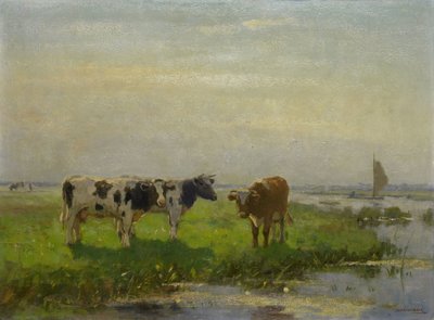 Tehenek a réten alkotó: Bernardus Antonie van Beek