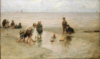 The Regatta (olaj, vászon) alkotó: Bernardus Johannes Blommers or Bloomers
