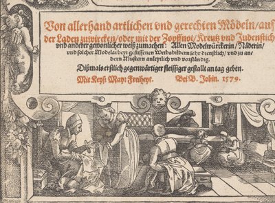 Az Új mesterséges modellkönyv címlapja 1r. oldal, 1598. alkotó: Bernhard Jobin