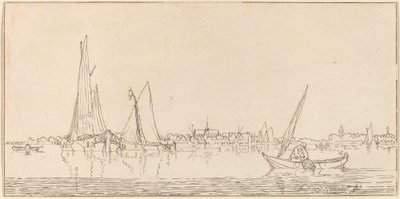 Folyó a várossal, 1775. alkotó: Bernhard Schreuder