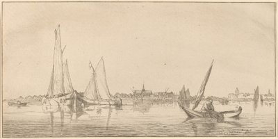 Folyó a várossal, 1775. alkotó: Bernhard Schreuder