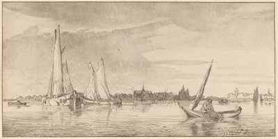 Folyó a várossal, 1775. alkotó: Bernhard Schreuder