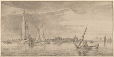 Folyó a várossal, 1775. alkotó: Bernhard Schreuder