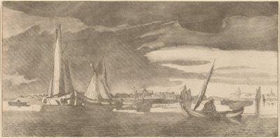 Folyó a várossal, 1775. alkotó: Bernhard Schreuder