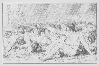 Dante Isteni komédiája, Inferno (Pokol), XII. tábla (litográfia) alkotó: Bernhard Schuler