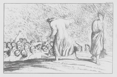 Dante Isteni komédiája, Inferno (Pokol), XXVI. tábla (litográfia) alkotó: Bernhard Schuler