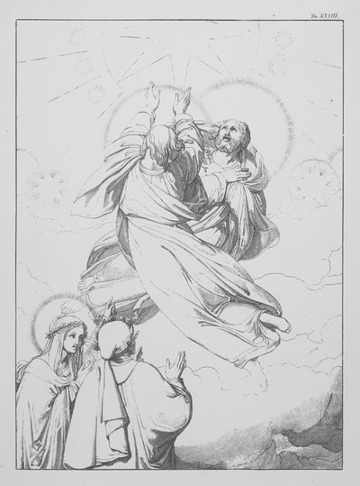 Dante Isteni komédiája, Paradiso (Mennyország), XXXIII. tábla (litográfia) alkotó: Bernhard Schuler