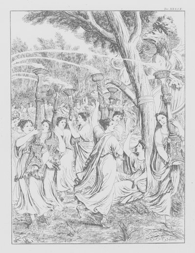 Dante Isteni komédiája, Purgatorio (Purgatórium), XXXIX. tábla (litográfia) alkotó: Bernhard Schuler