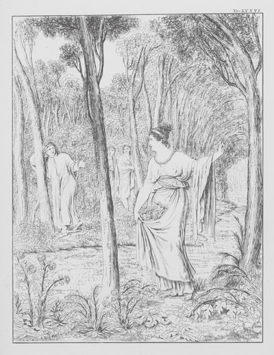 Dante Isteni komédiája, Purgatorio (Purgatórium), XXXVI. tábla (litográfia) alkotó: Bernhard Schuler