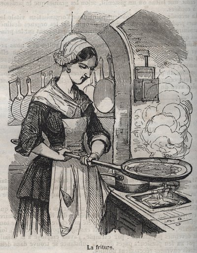 Sütés – metszet a „La Physiologie du gout”-ba, Jean Anthelme Brillat Savarin (Brillat-Savarin) alkotó: Bertall