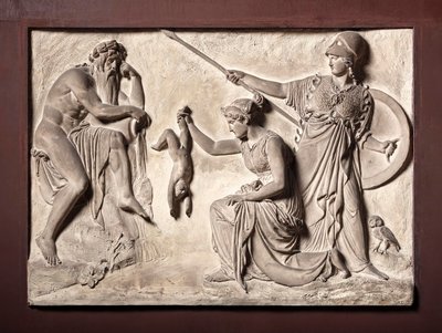 Thetis Achilles-t a Sztüx folyóba mártja alkotó: Bertel Thorvaldsen