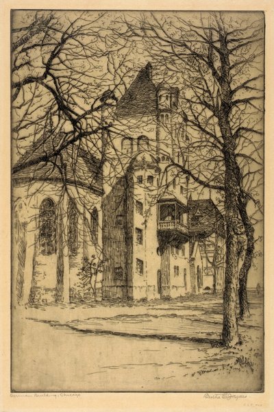 Német épület, Chicago alkotó: Bertha Evelyn Jaques