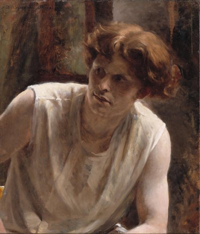 Egy női modell tanulmányozása alkotó: Bertha Wegmann