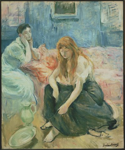 Két nő mosakszik alkotó: Berthe Morisot