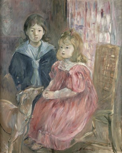 Charley és Jeannie Thomas kettős portréja, a művész unokatestvére, Gabriel Thomas gyermekei, 1894 alkotó: Berthe Morisot