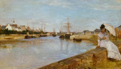 Francia: Vue du petit port de Lorient A lorient-i kikötő alkotó: Berthe Morisot