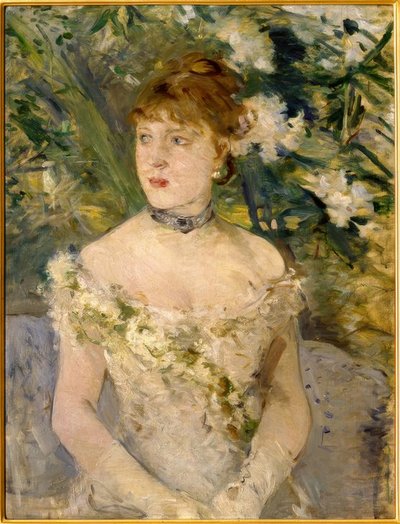 Fiatal nő báli ruhában alkotó: Berthe Morisot