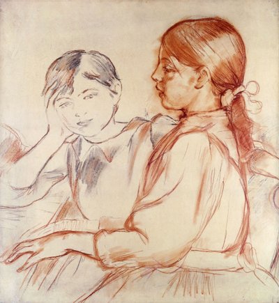 Julie Manet és Jeannie Gobillard a zongoránál; Julie Manet és Jeannie Gobillard a zongoránál, 1887-88 alkotó: Berthe Morisot