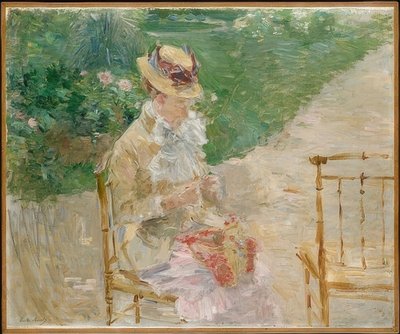 Fiatal nő kötés. 1883 körül alkotó: Berthe Morisot