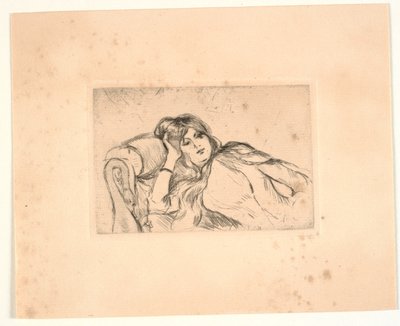 Nő feküdt a kanapén (Jeanne-Marie) alkotó: Berthe Morisot