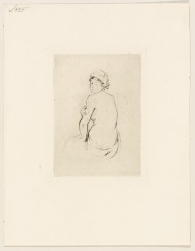 Akt hátulról nézve alkotó: Berthe Morisot