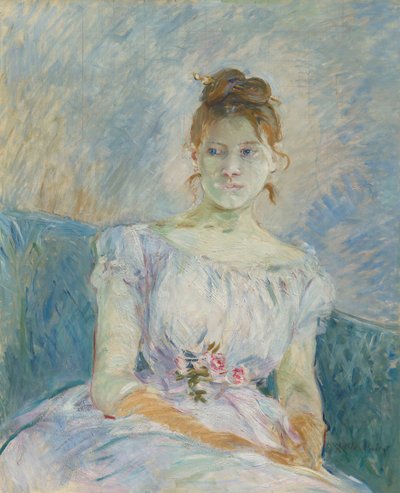 Paula Gobillard báli ruhájában, 1887. alkotó: Berthe Morisot