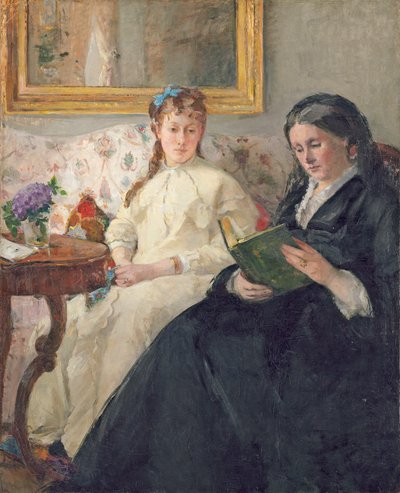 A művész anyjának és nővérének portréja alkotó: Berthe Morisot