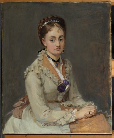 A művész nővére, Meme Edma Pontillon portréja, 1872-75 alkotó: Berthe Morisot