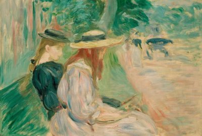 Egy padon Bois de Boulogne-ban alkotó: Berthe Morisot
