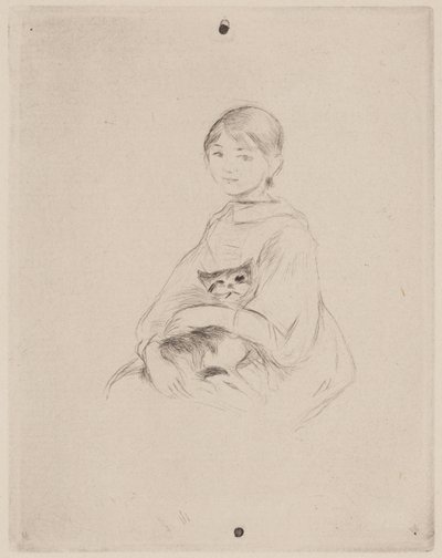 Fiatal lány macskával (Julie Manet) alkotó: Berthe Morisot