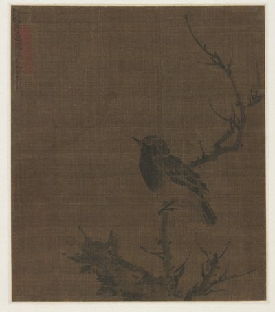 Alvó madár a Prunus ágon, 1400-as évek. alkotó: Bian Wenjin
