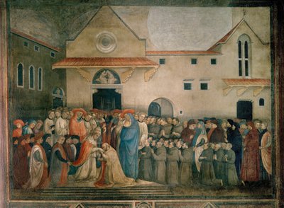 Szent Egidio felszentelése V. Márton pápa által alkotó: Bicci di Lorenzo