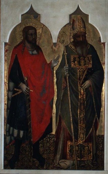Szent Julianus és Szent Zenobius (tempera, tábla) alkotó: Bicci di Lorenzo