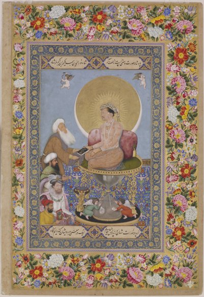 Jahangir egy szufi sejket preferál a Kings helyett, c. 1618 alkotó: Bichitr