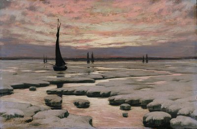 Téli naplemente alkotó: Birge Harrison
