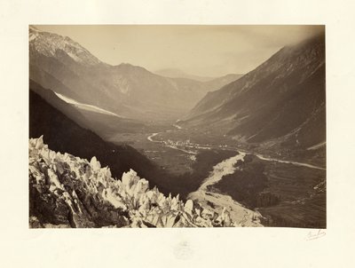 A Chamonix-völgy, kilátás a Chapeau-ra alkotó: Bisson Frères