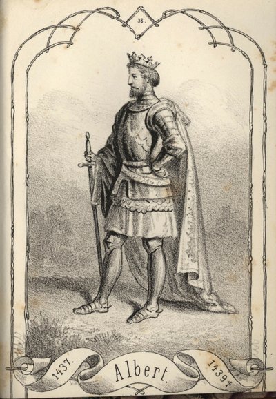 Nagyképű Albert 1397-1439, magyar és horvát király alkotó: Béla Vizkelety