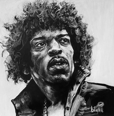 Jimi, 2021 körül (akril, vászon) alkotó: Blake Munch