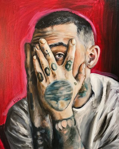 Mac Miller, 2020 körül (akril, vászon) alkotó: Blake Munch