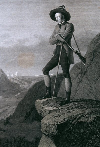 Johann főherceg mint zergevadász alkotó: Blasius Höfel