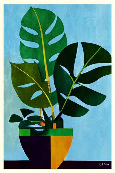 Modern cserepes monstera alkotó: Bo Anderson