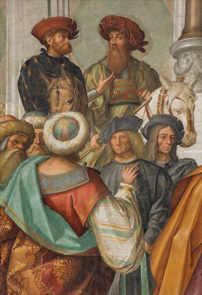 Középhajó, második északi szakasz, Szűz házassága, Boccaccio Boccaccino 1514-15, részlet alkotó: Boccaccio Boccaccino